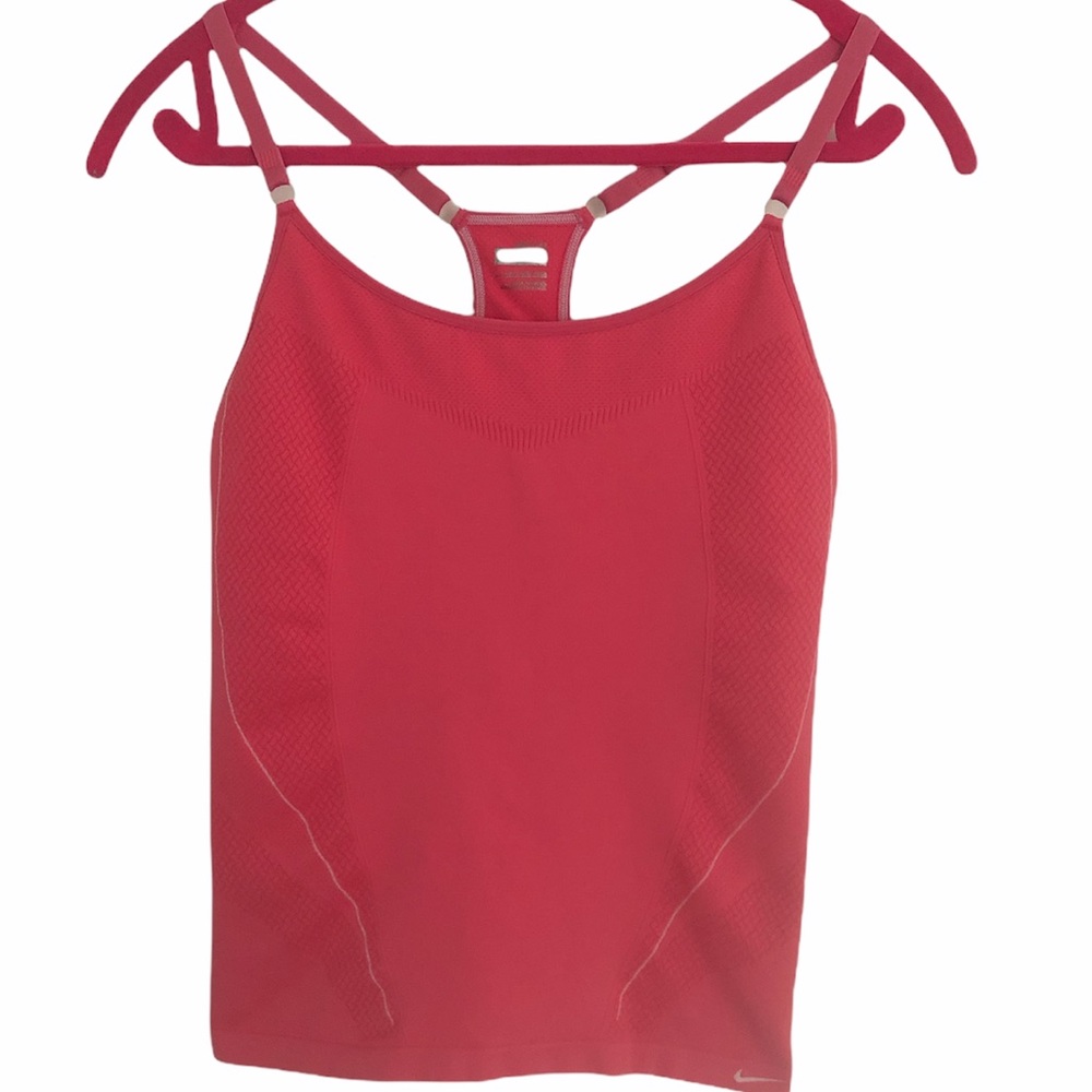 Nike top with bra. Pink. L/XL